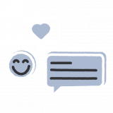 smile and speech bubble illustration